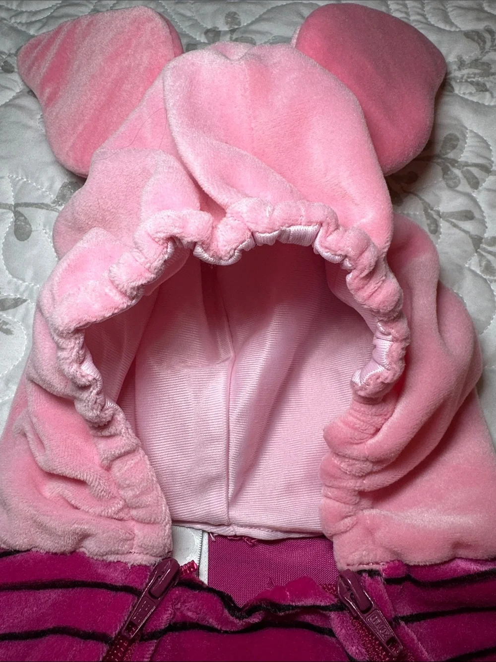 Vintage Disney Store Piglet Hooded One-Piece Costume Size 18-24 Months